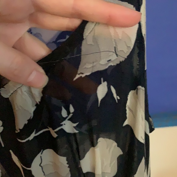 VINTAGE BETSEY JOHNSON SHEER MINI DRESS BLACK & WHITE FLORAL 90s GRUNGE 0 2 4 S - Picture 10 of 10